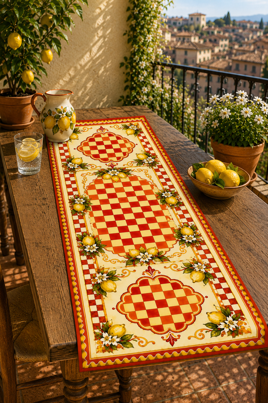 Amalfi - 3 Kırlent Kılıfı & 1 Runner Seti