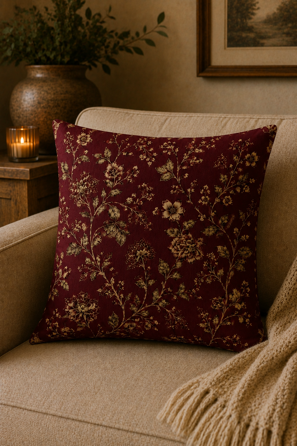 Nocturne Floral - 4 Kırlent Kılıfı