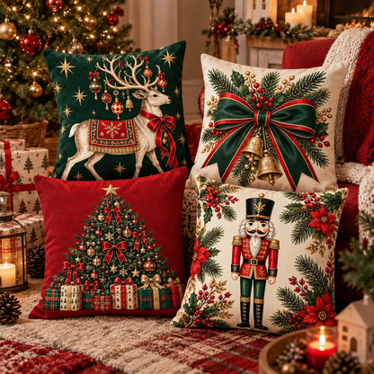 Christmas Wonderland - 4 Kırlent Kılıfı
