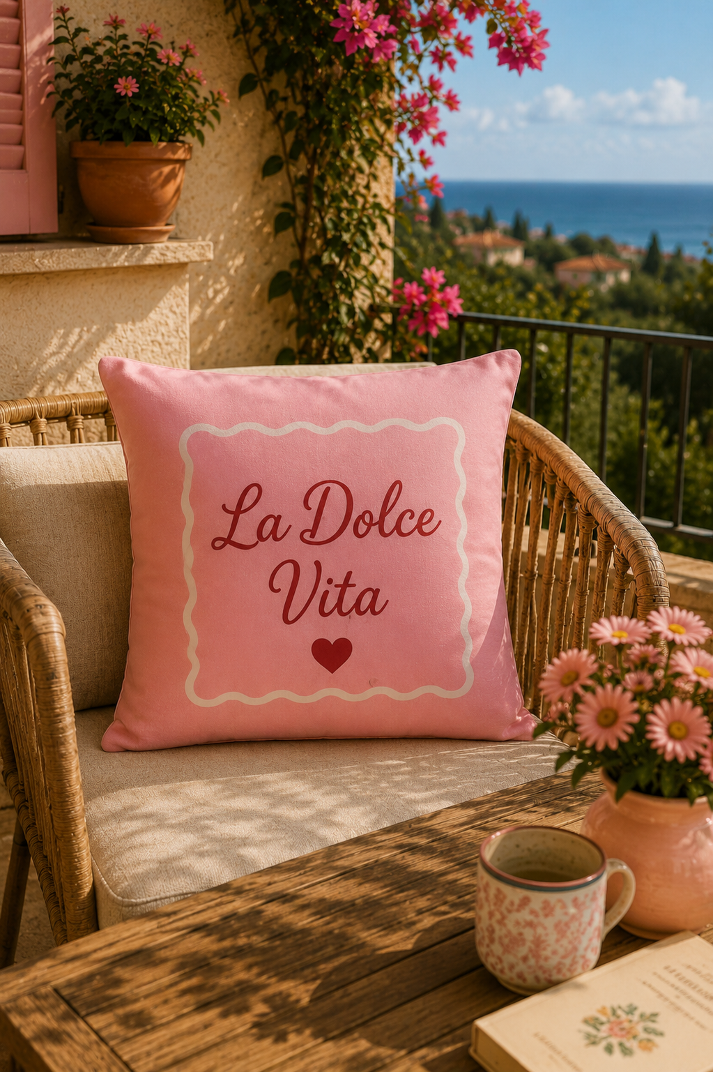 La Dolce Vita - 4 Kırlent Kılıfı & 1 Runner Seti