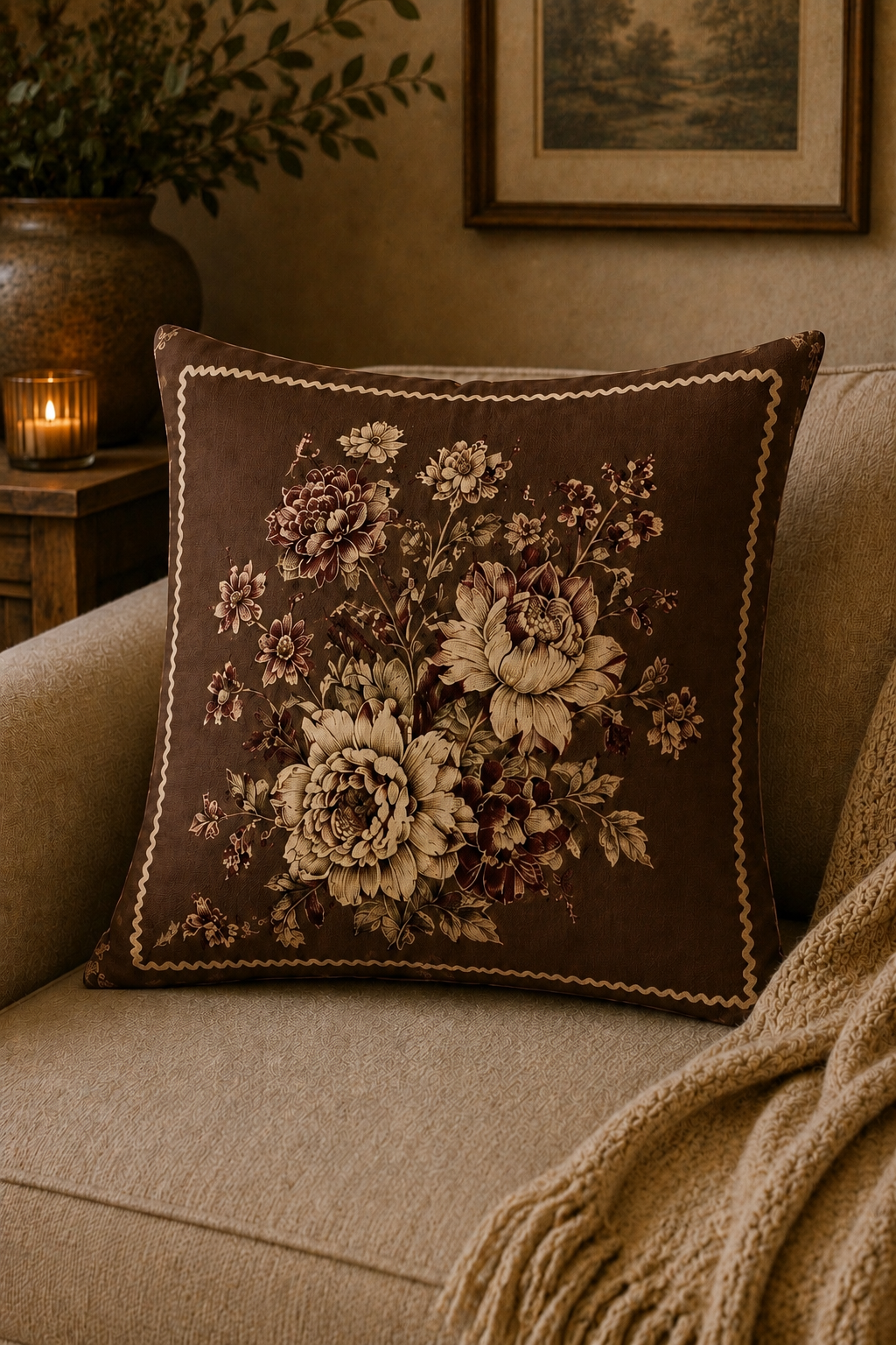 Nocturne Floral - 4 Kırlent Kılıfı